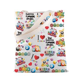 MBMSO Funny BGO Tote Bag BGO Lover Gifts BGO Shoulder Bag BGO Players Gift BGO Game Shopping Bag BGO Gambler Gift (Born To Bingo TB)