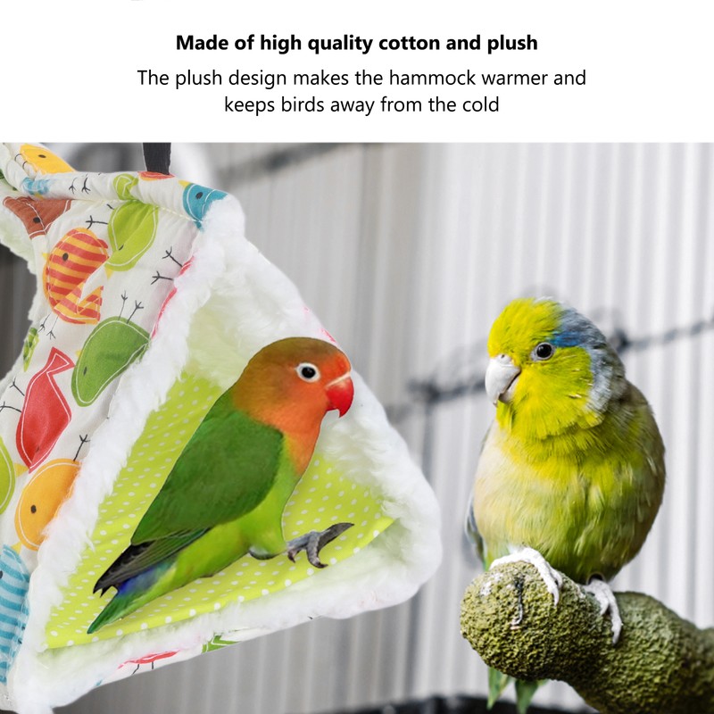 Pet Bird Winter Warm Hammock Thicken Hanging Parrot Triangle Nest