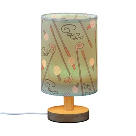 Vozoza Golf Green Sport LED Table Lamp with USB Port Night Light Bedroom Lamps for Nightstand Living Room Dorm Home Office Desk