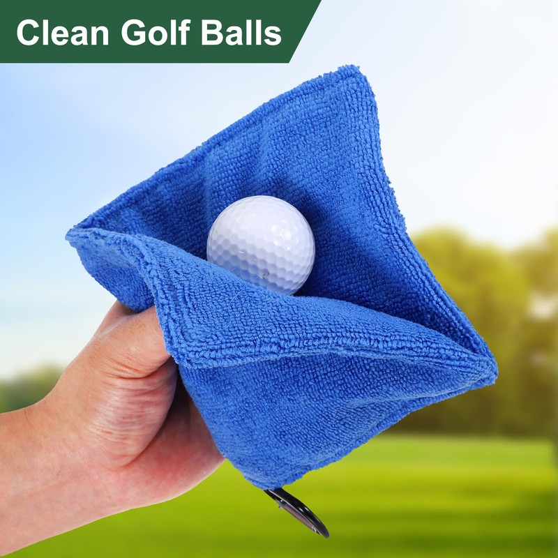YELARXI Golf Ball Towel Microfiber 5.5"x5.5" 3pcs Gray