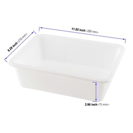 KOHAND 15 Pack 11 × 8 inch Plastic Art Tray Bulk, White Craft Serving Trays, Activity Rectangle Food Trays for Home, School, DIY Projects, Painting