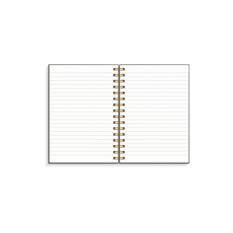 Burde Notizbuch A5 schwarz/gold: Spiral-Notizbuch