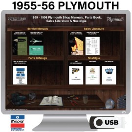 1955-1956 Plymouth Factory OEM Shop Manuals on USB