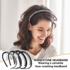 4-Piece Rhinestone Headband and 4-Piece Hair Rings, Shiny Headbands, Elee