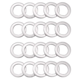 Aluminum Drain Gasket 20pcs Oil Drain Plug Gasket Compression Washer Sealing Ring Oil Replacement (Aluminum, M6*10)