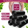 4 Gallon 180pcs Small Black Trash Bags Strong Garbage Bags,Black