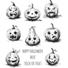 Stampers Anonymous CMS309 Pumpkinhead Cling Rubber Stamp Set, Synthetic Material,