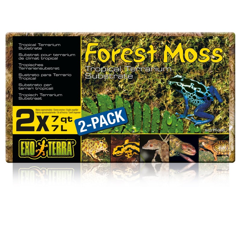 Exo Terra Forest Plume Moss, 7 Quarts, 2-Pack