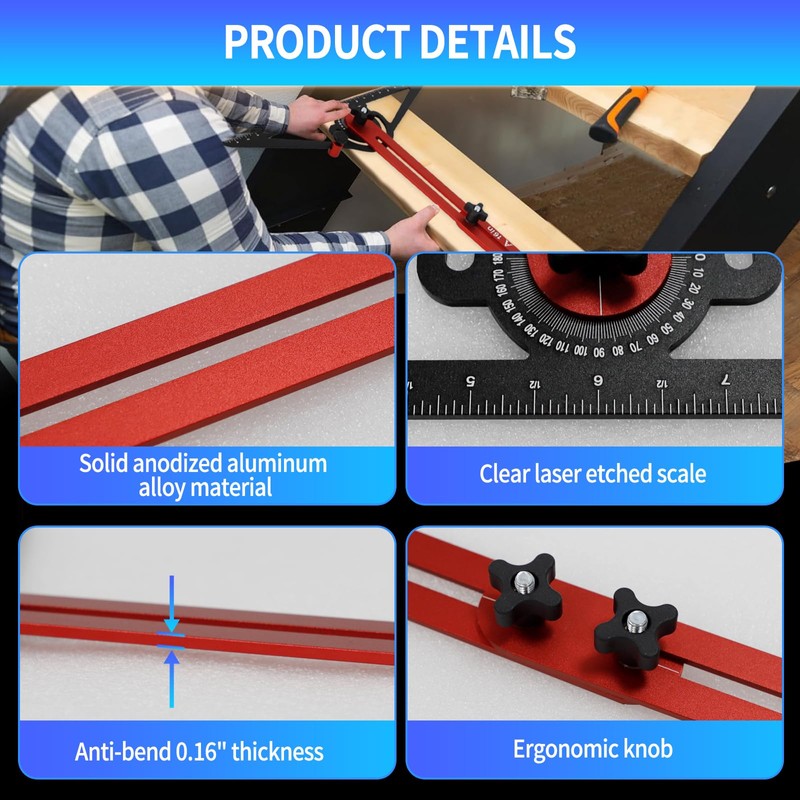 Stair Tread Template Tool,Stair Tools for Stair Measuring Tool Stair