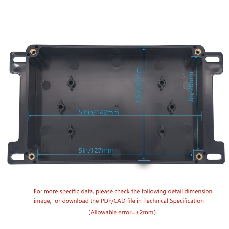 Junction Box, Zulkit Project Box Waterproof Dustproof IP65 ABS Universal