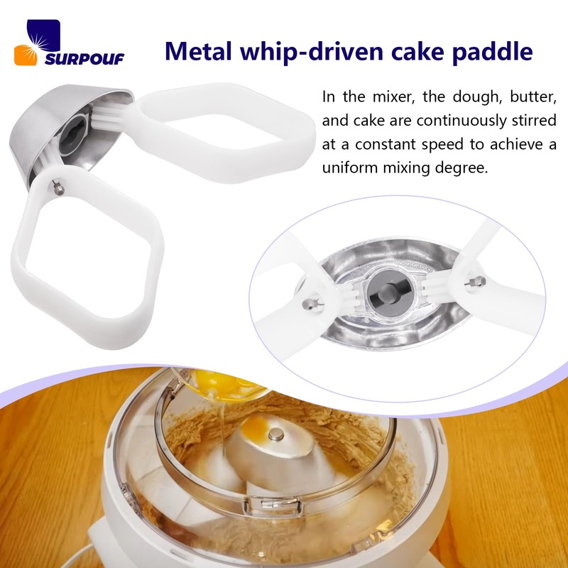 Cookie Paddles with Metal Whip Drive Compatible with Universal Mixers