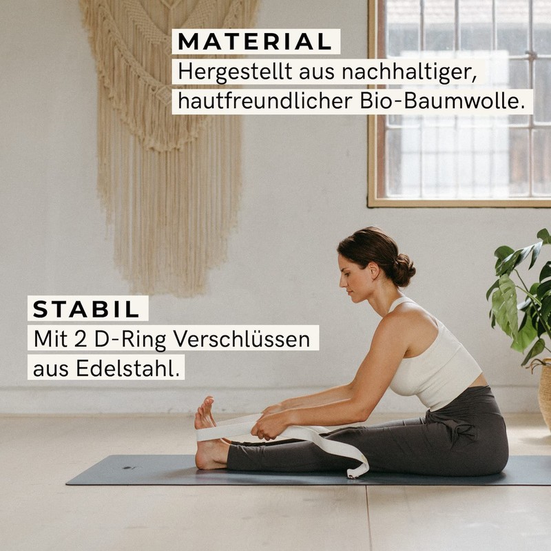 Lotuscrafts Yoga Strap - 100% Cotton (KBA) - for Better