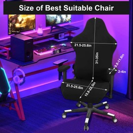 Office Chair Cover Set, 4-Piece Gaming Chair Cover, Universal Office Chair Cover, Covers for Chairs with Armrests, Chair Back Cover, Seat Cover, Office Chair for Computer Chairs/PC Seat Cover Chair