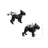 Painted French Black Dog Bulldog Cufflinks