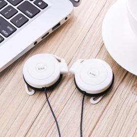 Clip Earphones Wired - 3.5mm Ear Hook Stereo Earbuds - Compatible with MP4 and Most Mobile Phones for Running Hiking Exercising and Daily Life Buniq