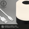 BRILONER Mini LED Table Lamp Wireless, Dimmable Bedside Lamp Touch,