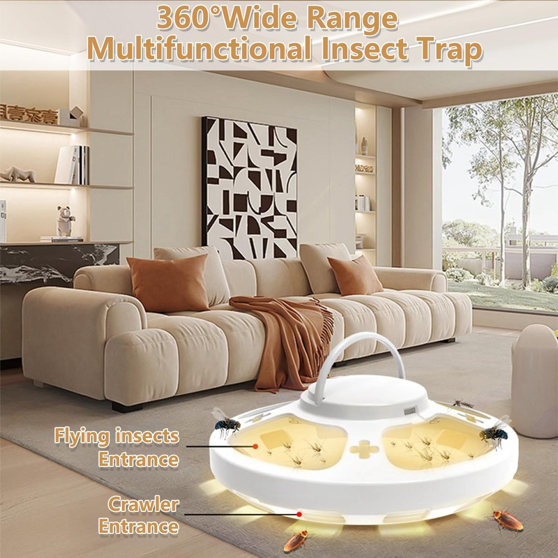 AMFUN 2 Pack Flea Traps for Home, Flea Light Traps,
