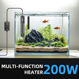 FREESEA Aquarium Heater for Fish Tank: 100W/200W/300W/500W Submersible Fish Tank Heater with Over-Temperature and Off-Water Protection for 20-40 Gallon Saltwater and Freshwater