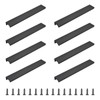 MOROBOR Matte Black Finger Edge Pull, 8pcs Concealed Modern Style