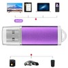 USB Flash Drive Transparent Cover Purple Portable Storage Memory Stick