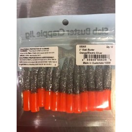 SLAB BUSTER CRAPPIE JIG SB205 2" SLAB BUSTER SCENTED JIGS, ORANGE/ELECTRI