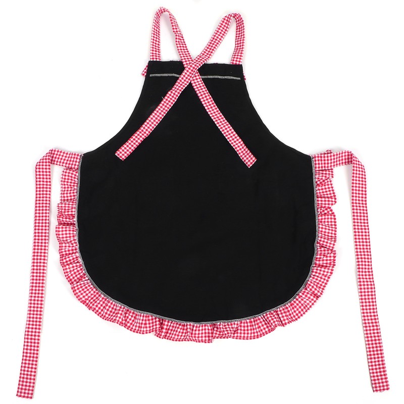 Bowknot Apron Multifunctional Cooking OilProof Waterproof Antifouling Apron for Kitchen(Black