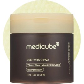 medicube Toner Pads Kojic Acid Turmeric Clarifying Toner Pad for Troubled Skin & Use After Spot Care, Soothing with Kojic Acidnet weight: 50 ml, color: White