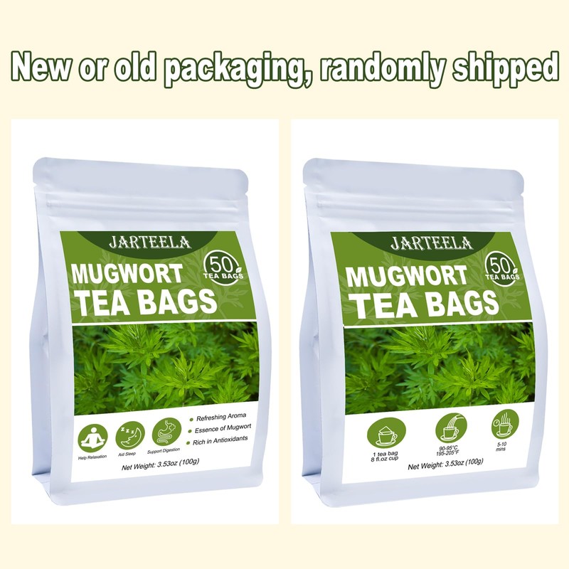 Jarteela - Mugwort Tea Bag, 2g x 50 Count -