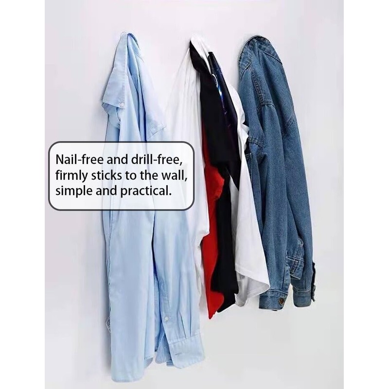 Sndperiexam 20 Pcs Waterproof Adhesive Wall Hooks for Hanging, Clear