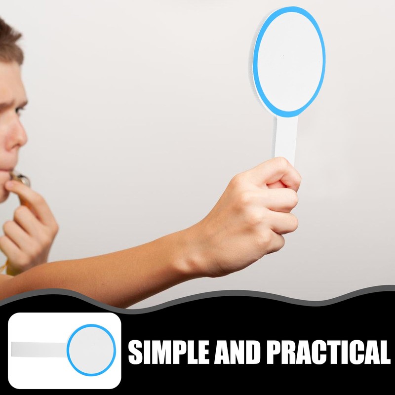 Ciieeo 6pcs Dry Erase Paddles Double Sided Handheld Whiteboard Blank