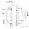 DECEBALUS 3-15/16" H.C., Sliding Patio Door Handle Set with Zinc