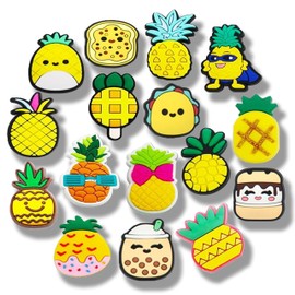MOKADON 16 Pcs Pineapple Shoe Charms, Shoe Decoration Party Gifts For Boys Girls Kids, Women.
