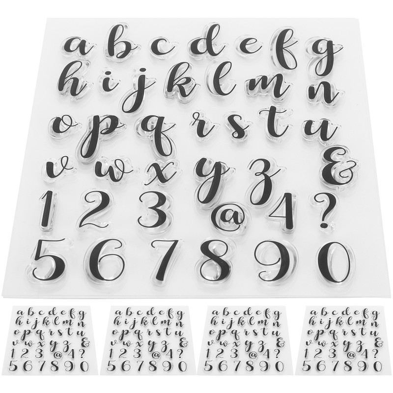 5Pcs Transparent Stamp DIY Journal Scrapbooking 39 Character Lower Case