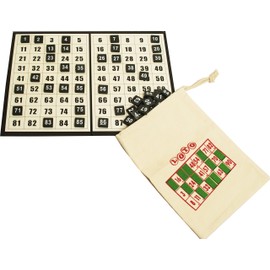 Thomas & Anca Club Supplies Ltd 1-90 Bingo Discs, Checkboard & Draw String Bag for Bingo Tickets