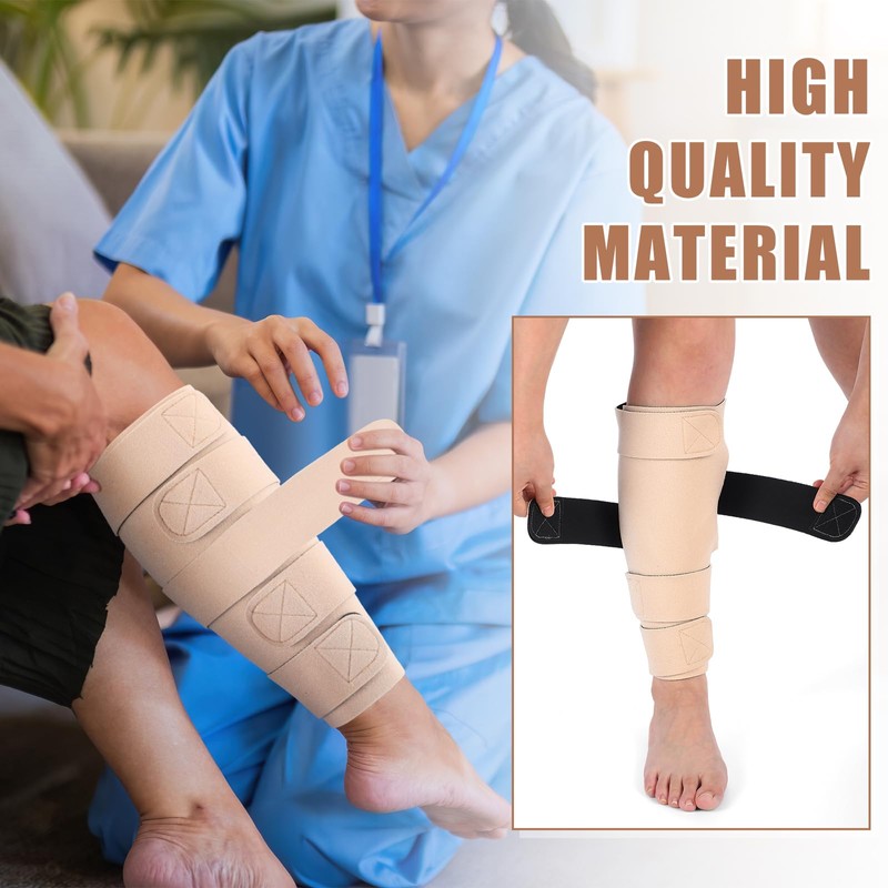 2 Pcs Lymphedema Compression Leg Wraps Adjustable Lower Leg Cover