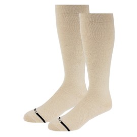 Dr. Shams Merino Wool Compression Knee High Socks Ideal for, Hiking, Travel-Sports-Nurses-Reduces Swelling (Beige, Small/Medium)