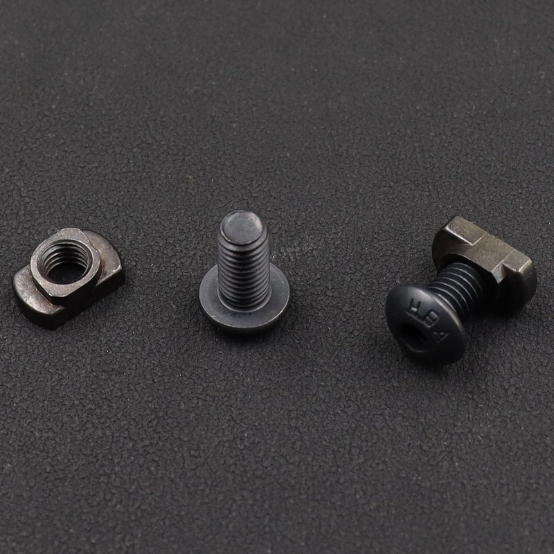24 Sets M5 Mlok T-Nuts & Screws Replacement Sets Steel,