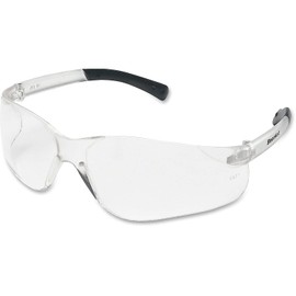 MCR SAFETY BK110AF BearKat Safety Glasses, Frost Frame, Clear Lens
