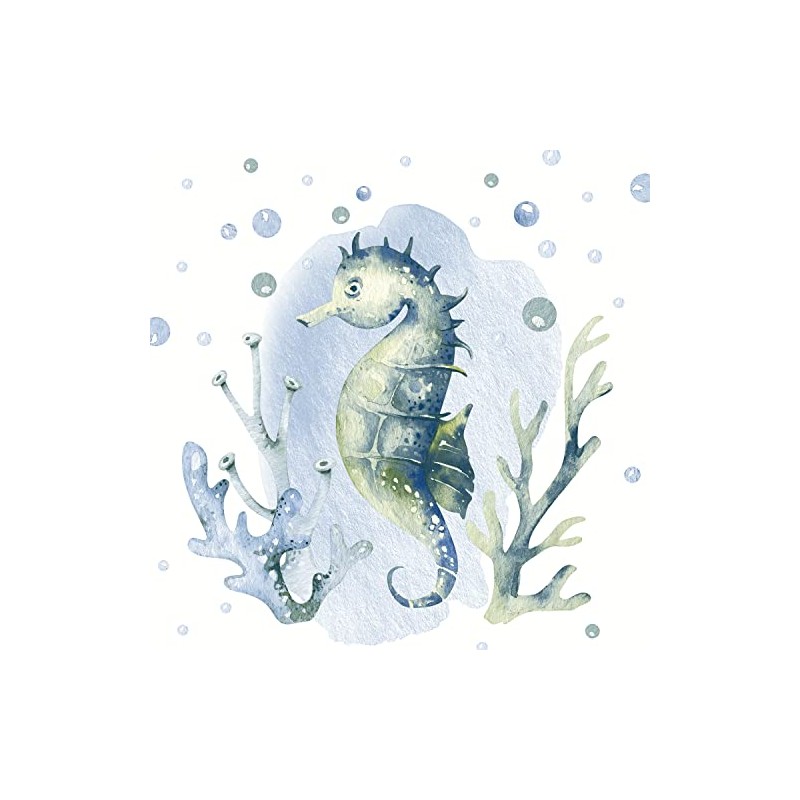 Pack of 20 Napkins "Seahorse"