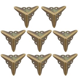 sourcing map Metal Box Corner Protectors Edge Guard Protector 18x18x18mm Bronze Tone 8pcs