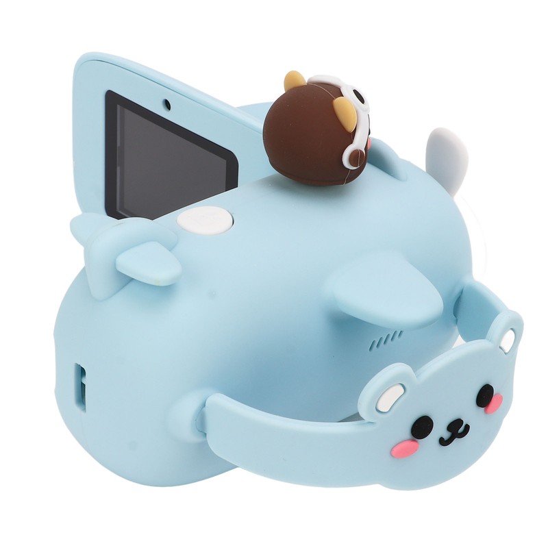 Kids Camera Cartoon Bear Blue Handheld DV 50 Million Dual
