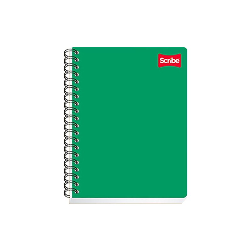 Scribe, CLÁSICO, Cuaderno Profesional con Espiral Doble de Pasta Semi