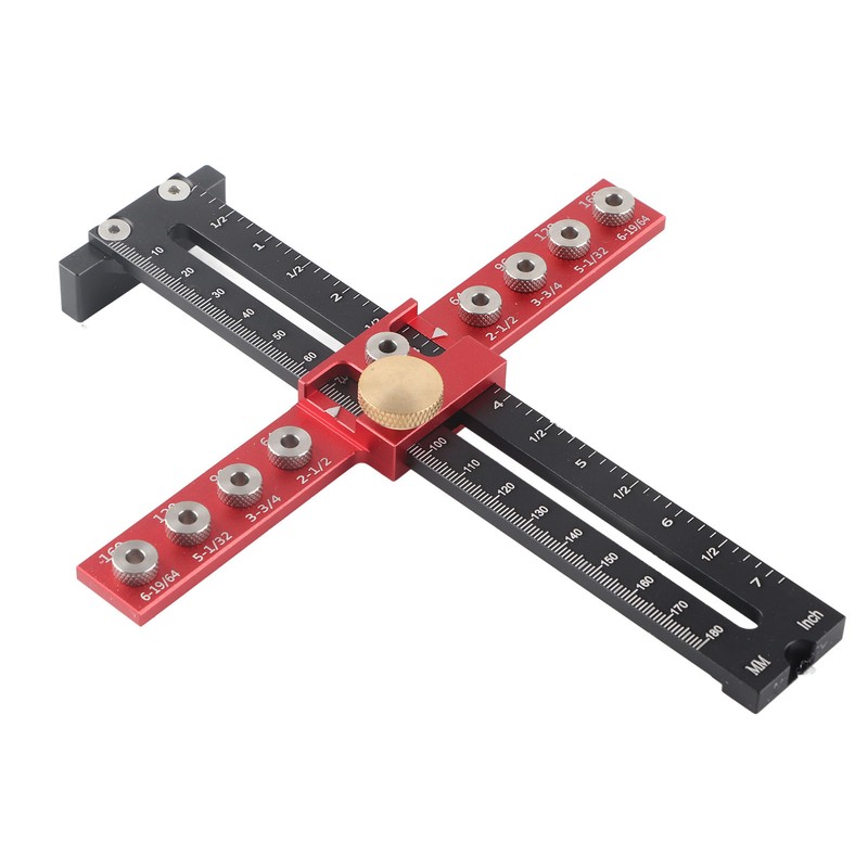 Handle Punch Locator Aluminum Alloy Drill Guide Locator Wood Drilling