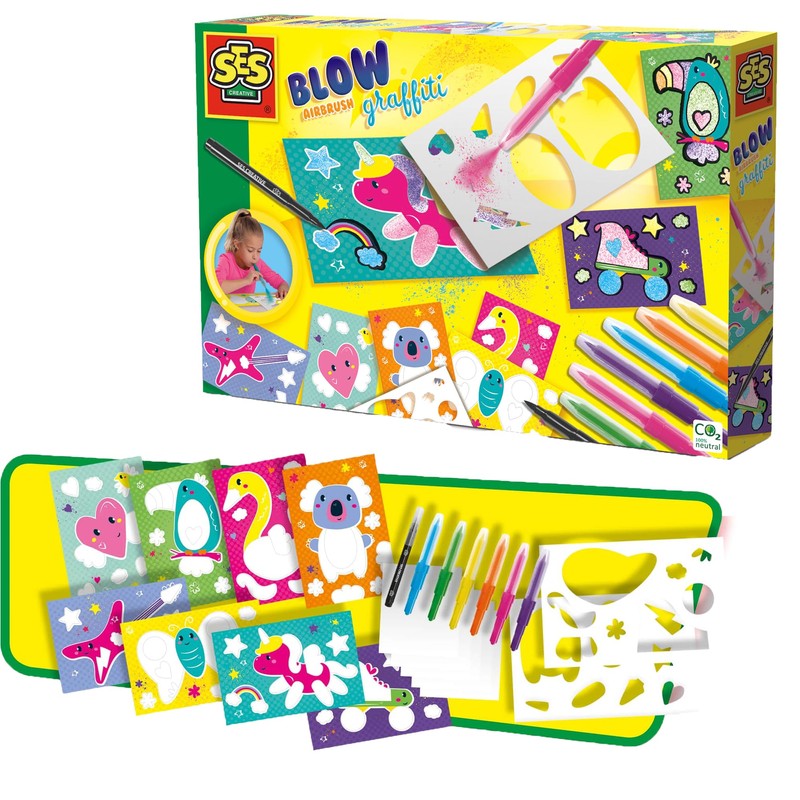 SES Creative 14759 Kit Blow Airbrush Graffiti, Multi, zzzz-s