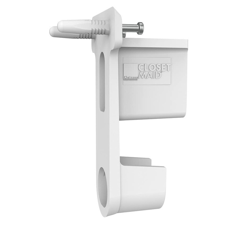 ClosetMaid 6609 SuperSlide Shelf and Hanging Bar Wall Bracket, White