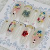 Fresh flower handmade nail tips - Oval XL / 생화꽃