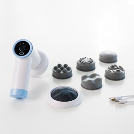 Anti Cellulite Massager - Electric Massager 6 in 1 - Massage Gun - Slimming Massage - Vibration Massage - 5 Interchangeable Heads - Eliminate Cellulite, Back, Legs - 30W -