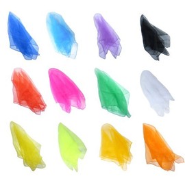 Hoerev Juggling & dance scarves - Pack of 12 - Mixed (approx. 60cm x 60cm)