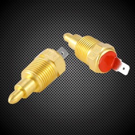 Fan Thermostat Temperature Switch, 210 to 195 Degree Electric Engine Cooling Fan Thermostat Temperature Sensor Switch, Fits 10" 12" 14" 16" Fan (Without Pipe Thread)