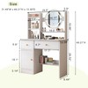 MONGMON Dressing Table,Makeup Table with Drawers, Vanity Desk with Mirror